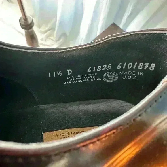 STUART MCGUIRE MEN'S 11.5 M LEATHER UPPER QUALITY BURGUNDY DRESS SHOES. Heavy - Picture 4 of 6